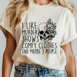 I Like Murder Shows NEW white short sleeve shirt